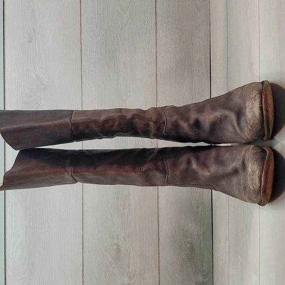 Freebird by Steven Womens Stable Leather Riding Tall Boots Boho Moto sz 10 - Picture 3 of 16